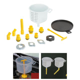 Maxbell Car Spill Proof Radiator Coolant Filling Funnel Kit 15 Pieces Professional