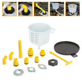 Maxbell Car Spill Proof Radiator Coolant Filling Funnel Kit 15 Pieces Professional