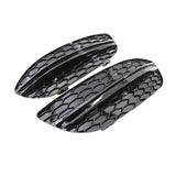 Maxbell 2 Pieces Fog Lamp Cover Set Replaces for Mercedes Benz C Class W205 With black bars