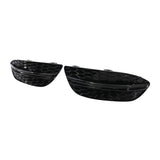 Maxbell 2 Pieces Fog Lamp Cover Set Replaces for Mercedes Benz C Class W205 With black bars
