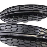 Maxbell 2 Pieces Fog Lamp Cover Set Replaces for Mercedes Benz C Class W205 With black bars