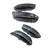 Maxbell 2 Pieces Fog Lamp Cover Set Replaces for Mercedes Benz C Class W205 With black bars