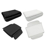 Maxbell PVC Leather Car Armrest Cover Protector Interior for Tesla Model 3/Y Black