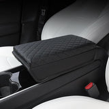 Maxbell PVC Leather Car Armrest Cover Protector Interior for Tesla Model 3/Y Black