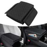 Maxbell PVC Leather Car Armrest Cover Protector Interior for Tesla Model 3/Y Black with pocket
