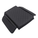 Maxbell PVC Leather Car Armrest Cover Protector Interior for Tesla Model 3/Y Black with pocket