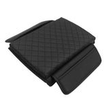 Maxbell PVC Leather Car Armrest Cover Protector Interior for Tesla Model 3/Y Black with pocket