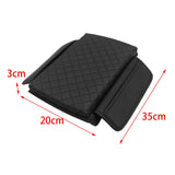 Maxbell PVC Leather Car Armrest Cover Protector Interior for Tesla Model 3/Y Black with pocket
