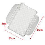 Maxbell PVC Leather Car Armrest Cover Protector Interior for Tesla Model 3/Y White with pocket