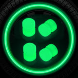 Maxbell 4Pcs Auto Tire Valve Caps Bike Tire Caps Accessories for Cars SUV Green