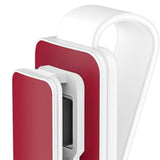 Maxbell sun Visor Sunglasses Clip Organizer Space Saving for Auto SUV White Red