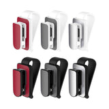 Maxbell sun Visor Sunglasses Clip Organizer Space Saving for Auto SUV White Red