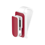 Maxbell sun Visor Sunglasses Clip Organizer Space Saving for Auto SUV White Red
