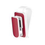 Maxbell sun Visor Sunglasses Clip Organizer Space Saving for Auto SUV White Red