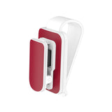 Maxbell sun Visor Sunglasses Clip Organizer Space Saving for Auto SUV White Red