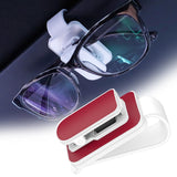 Maxbell sun Visor Sunglasses Clip Organizer Space Saving for Auto SUV White Red
