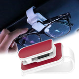 Maxbell sun Visor Sunglasses Clip Organizer Space Saving for Auto SUV White Red