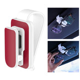 Maxbell sun Visor Sunglasses Clip Organizer Space Saving for Auto SUV White Red