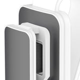 Maxbell sun Visor Sunglasses Clip Organizer Space Saving for Auto SUV White Grey