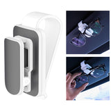 Maxbell sun Visor Sunglasses Clip Organizer Space Saving for Auto SUV White Grey