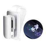 Maxbell sun Visor Sunglasses Clip Organizer Space Saving for Auto SUV White Argent