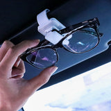Maxbell sun Visor Sunglasses Clip Organizer Space Saving for Auto SUV White Argent