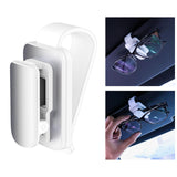 Maxbell sun Visor Sunglasses Clip Organizer Space Saving for Auto SUV White Argent