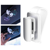 Maxbell sun Visor Sunglasses Clip Organizer Space Saving for Auto SUV White Argent