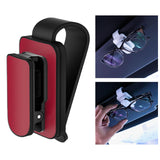 Maxbell sun Visor Sunglasses Clip Organizer Space Saving for Auto SUV Black Red