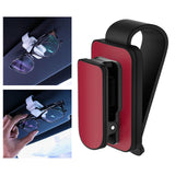 Maxbell sun Visor Sunglasses Clip Organizer Space Saving for Auto SUV Black Red