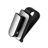 Maxbell sun Visor Sunglasses Clip Organizer Space Saving for Auto SUV Black Argent