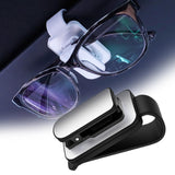 Maxbell sun Visor Sunglasses Clip Organizer Space Saving for Auto SUV Black Argent
