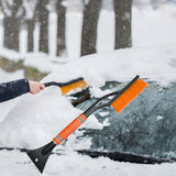 Maxbell Ice Scraper Snow Ice Shovel Sponge Handle Window Cleaning for Suvs Auto Orange