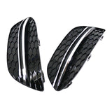 Maxbell Fog Light Bumper Grille 2058851523 2058851623 for Mercedes-Benz C-Class W205 With Bight Strip