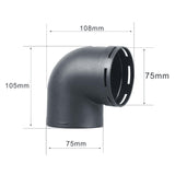 Maxbell Air Ducting Pipe Elbow Outlet Round Tube Durable Heater Accessories 75mm