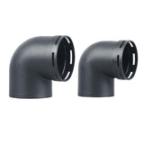 Maxbell Air Ducting Pipe Elbow Outlet Round Tube Durable Heater Accessories 75mm