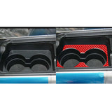 Maxbell Center Armrest Cup Holder Cover Decals Trim for Mazda RX-8 2004-2008 Red