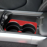 Maxbell Center Armrest Cup Holder Cover Decals Trim for Mazda RX-8 2004-2008 Red