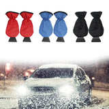 Maxbell Compact Snow Shovel with Glove Durable Clean Tool for Truck Winter red