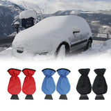 Maxbell Compact Snow Shovel with Glove Durable Clean Tool for Truck Winter red
