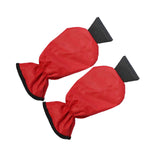 Maxbell Compact Snow Shovel with Glove Durable Clean Tool for Truck Winter red