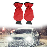 Maxbell Compact Snow Shovel with Glove Durable Clean Tool for Truck Winter red