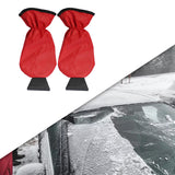 Maxbell Compact Snow Shovel with Glove Durable Clean Tool for Truck Winter red