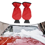 Maxbell Compact Snow Shovel with Glove Durable Clean Tool for Truck Winter red