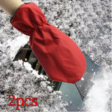 Maxbell Compact Snow Shovel with Glove Durable Clean Tool for Truck Winter red