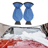 Maxbell Compact Snow Shovel with Glove Durable Clean Tool for Truck Winter blue