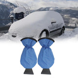 Maxbell Compact Snow Shovel with Glove Durable Clean Tool for Truck Winter blue