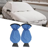 Maxbell Compact Snow Shovel with Glove Durable Clean Tool for Truck Winter blue