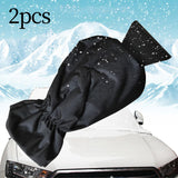 Maxbell Compact Snow Shovel with Glove Durable Clean Tool for Truck Winter black