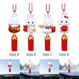 Maxbell car Rabbit Pendant Charms Ornament Resin for Doors Cafes Windows Style A